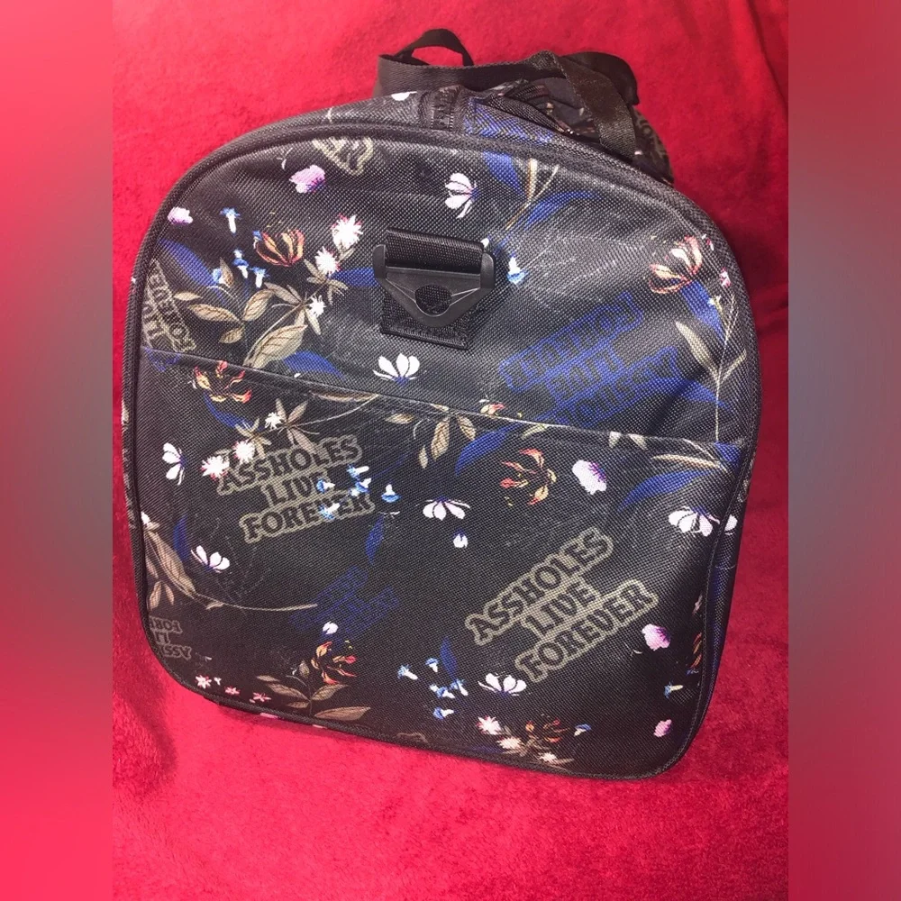 ALF (Assholes Live Forever) Floral “Emotional Baggage” Duffel Bag